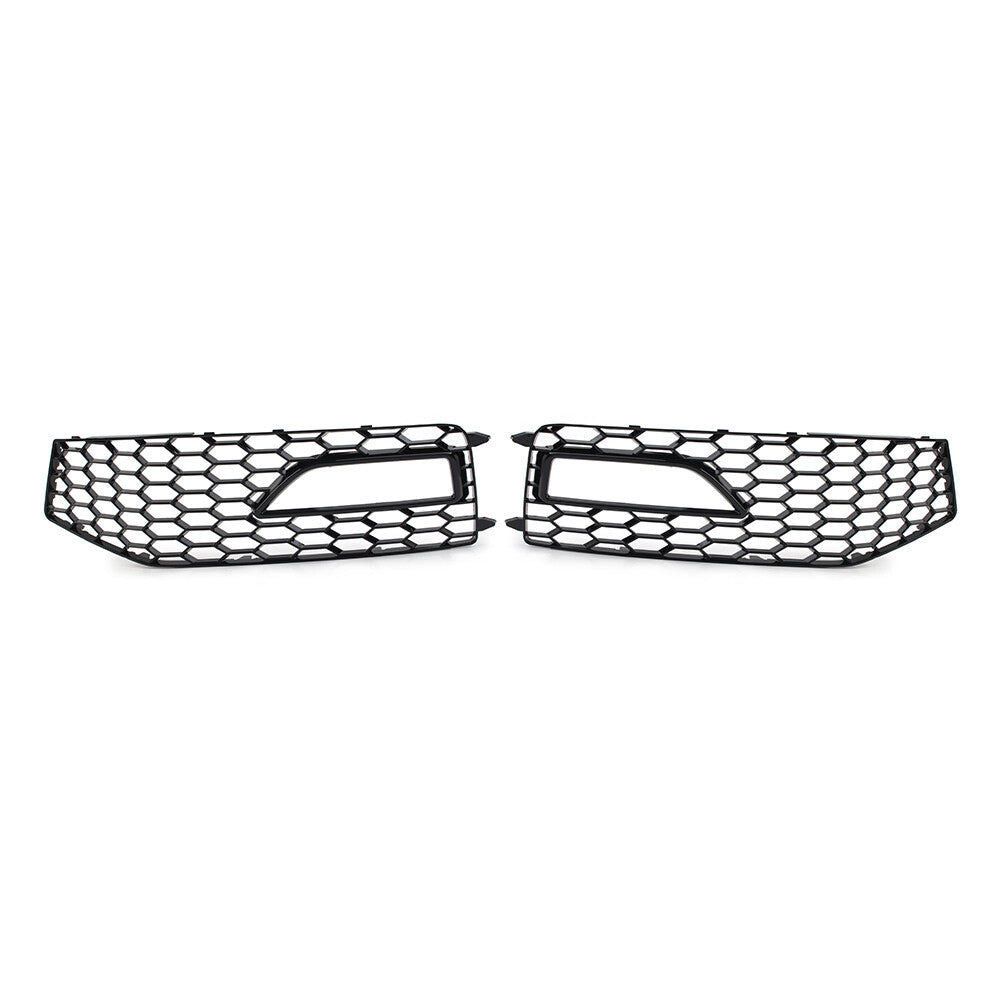 Fit for Audi A4 B8.5 S4 RS4 2x Honeycomb Bumper Fog Light Grille Cover