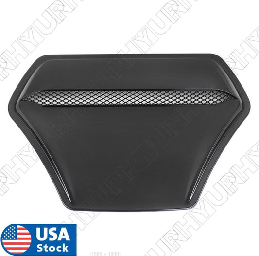 1PC x Glossy Black TR Style Universal Car Front Hood Vent Air Outlet Cover Trim Q