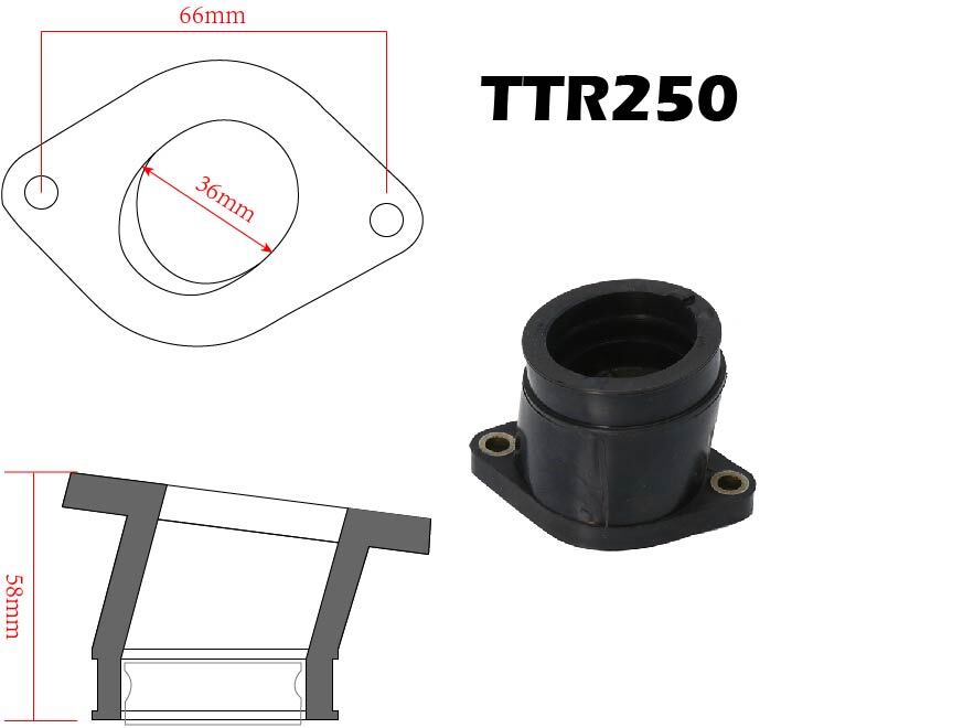 Carburetor Intake Manifold Boot for Yamaha TTR250 4GY Motorcycle Parts Q