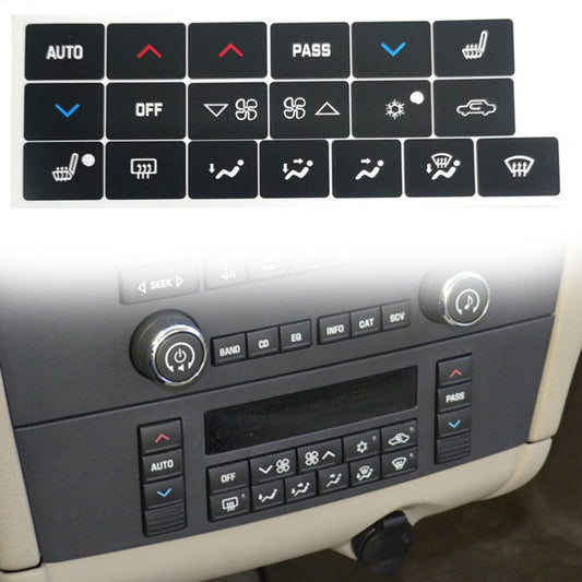 for Buick Lacrosse 05-09,A/C Climate Control Button Repair Decal Sticker/ Black