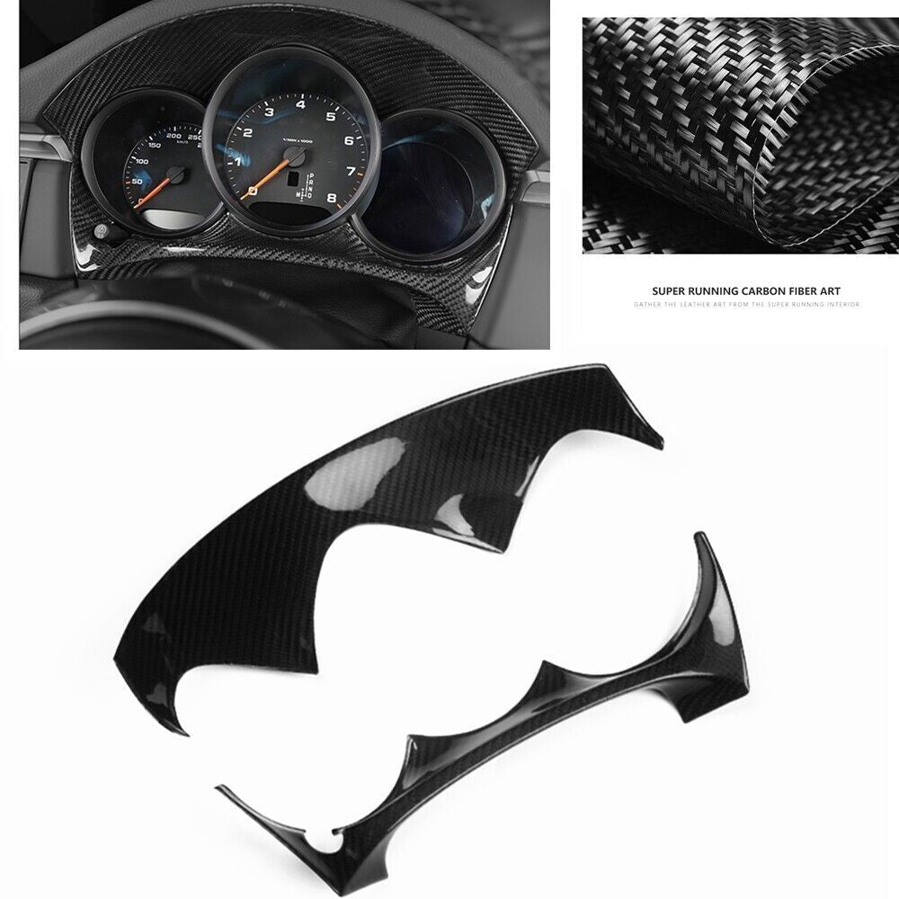 For 2016 2017-2023 Macan Carbon Fiber Instrument Panel Cover Trim n
