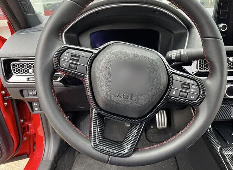 for Honda Accord 2023-24 Carbon Fiber Look Steering Wheel Button Frame Cover 1X