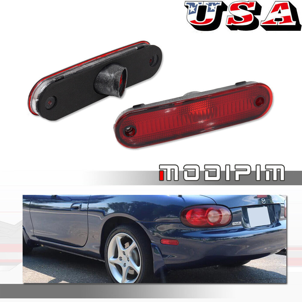 Suitable for Mazda Miata MX-5 from 1990 to 2005, with two pairs of red left and right rear marker lights- v