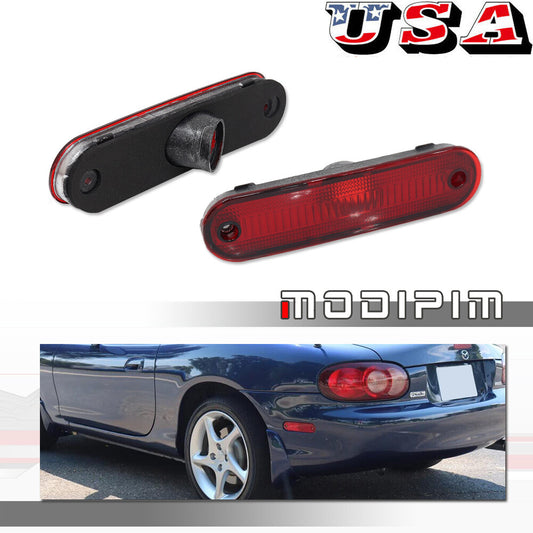 Suitable for Mazda Miata MX-5 from 1990 to 2005, with two pairs of red left and right rear marker lights- v