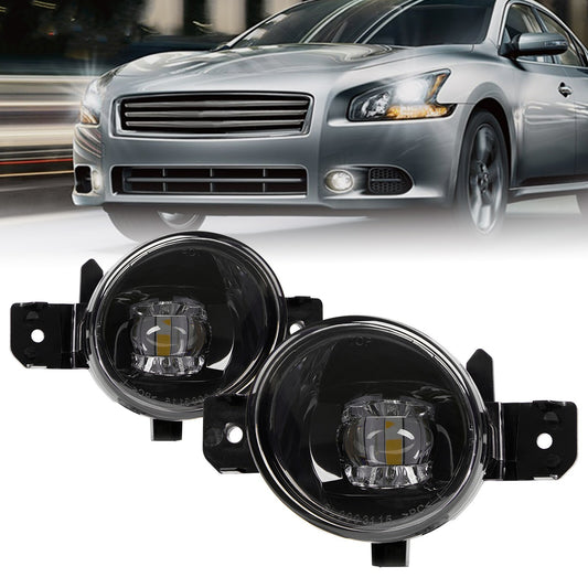 New LED fog lights for Altima Sentra Maxima Rogue for Infiniti QX60-Clear- v