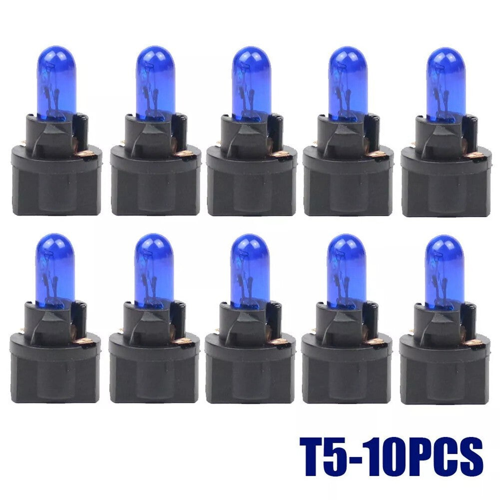 10pcs Blue T5 Car LED Dashboard Instrument Interior Lights Bulb Accessories v