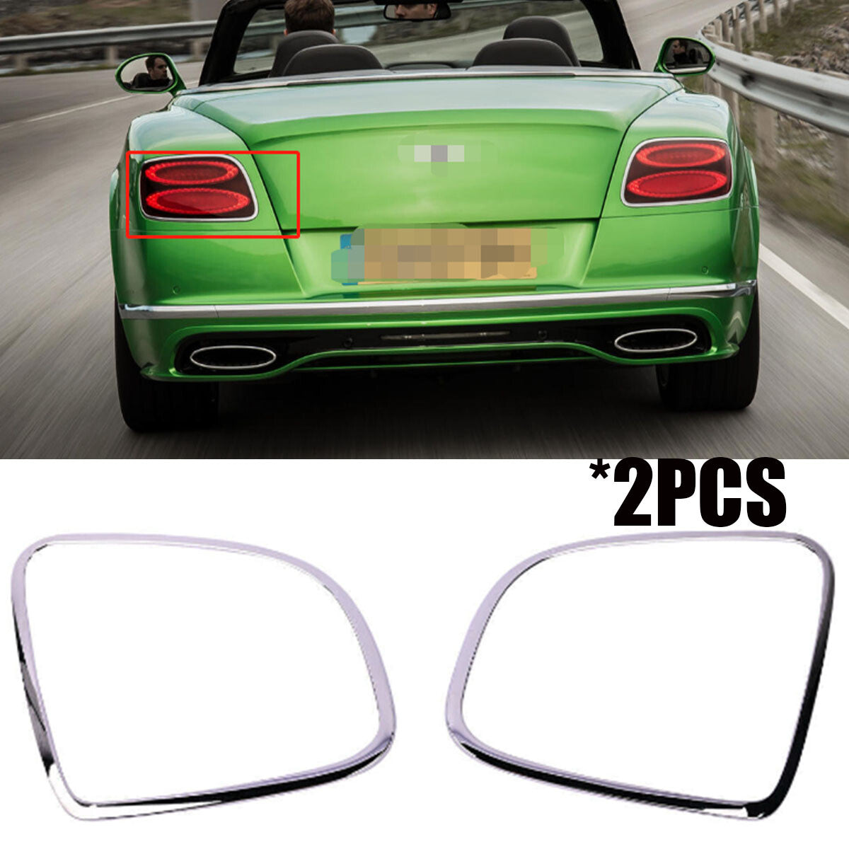 2PCS Rear Light Trims CHROME for Bentley GT GTC SPEED 2003-2011 n
