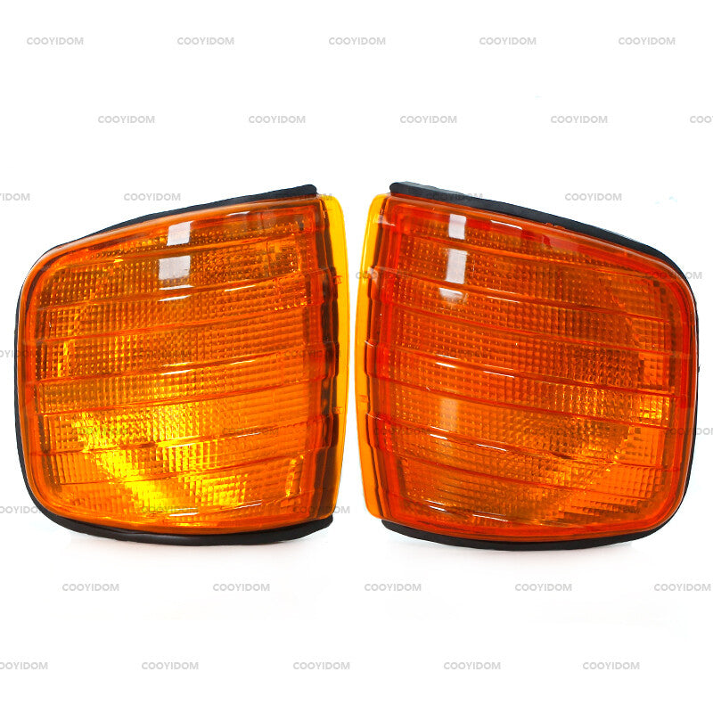 Left+Right Front Corner Lamps yellow for Benz W126 260SE 280SE 300SE 380SE 420SE