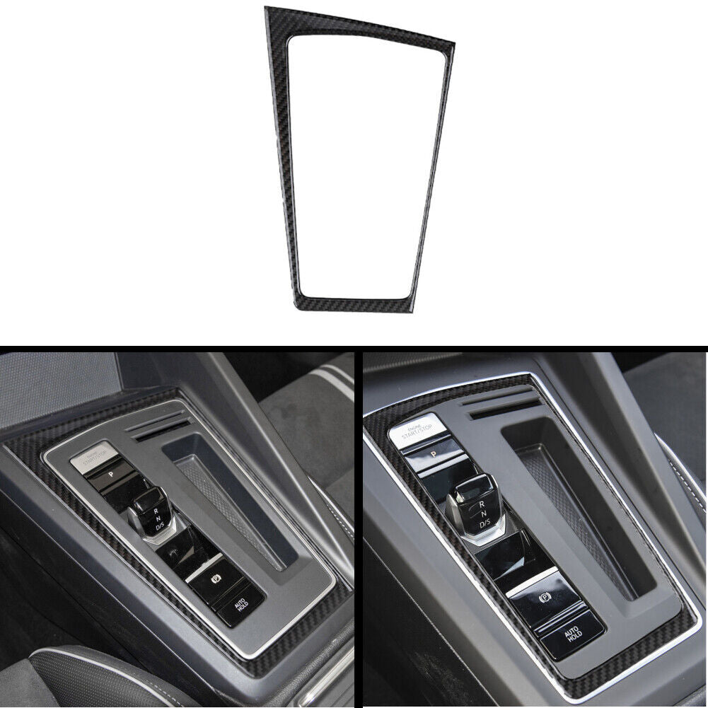 Interior Gear Shifter Side Frame Carbon Fiber Trim for VW for Golf 8 MK8 GTI 2020-21