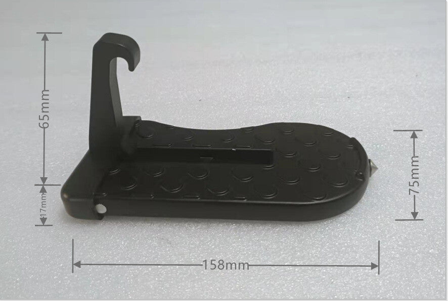 Black Folding Car Door Latch Hook Step Foot Pedal Ladder for Jeep Truck SUV