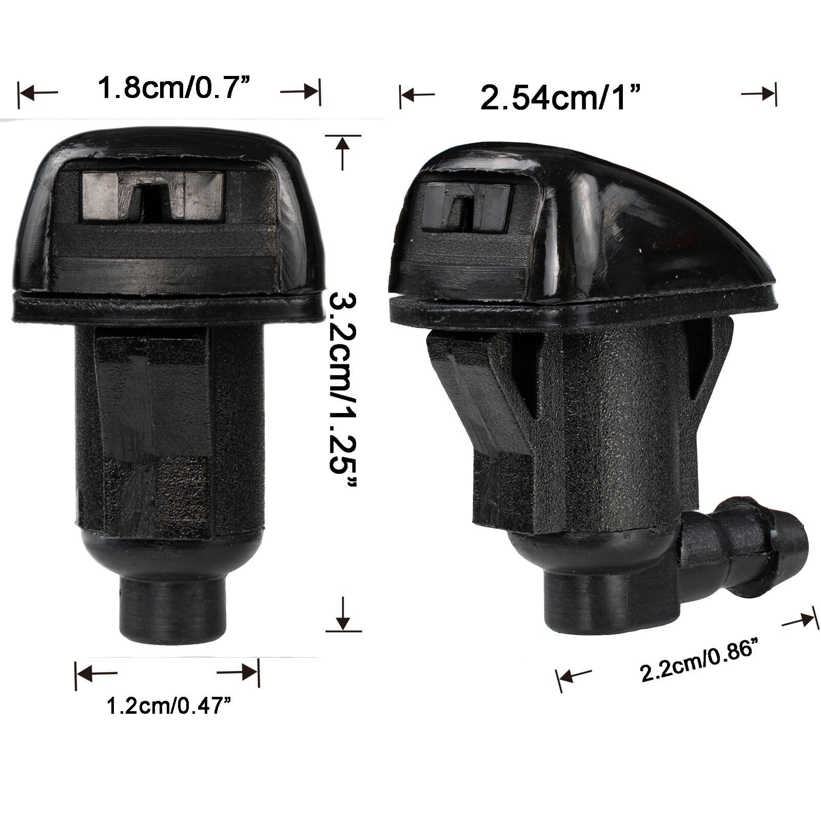 2pcs wash water nozzle splash nozzles windshield washer nozzle car nozzles for Toyota Avensis Q