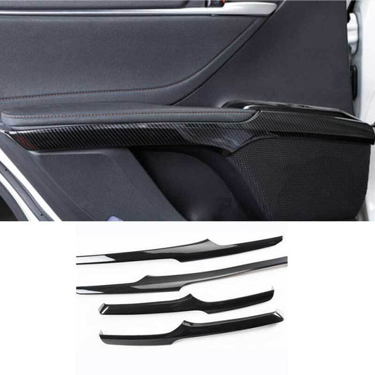 for Camry 21-22-2024 Carbon Fiber Inner Door Panel Bezel Cover Trim 4PCS n