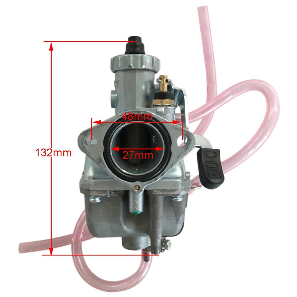 Performance carburetor Molkt Carb 26mm suitable for go-karts, 140cc and 150cc Pit bikes, and all-terrain vehicles.