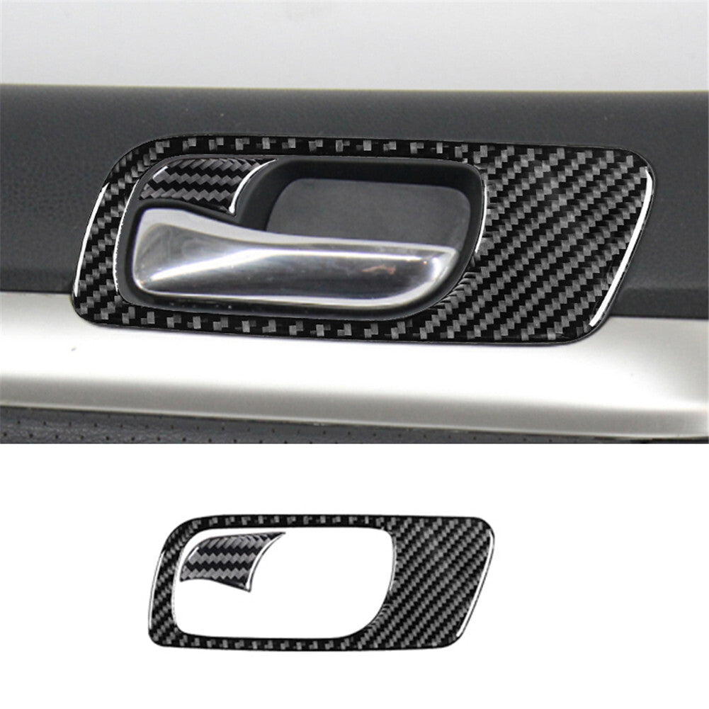 2x Red Carbon Fiber Car Front Window Lock Lift Panel Frame Trim for Camry v