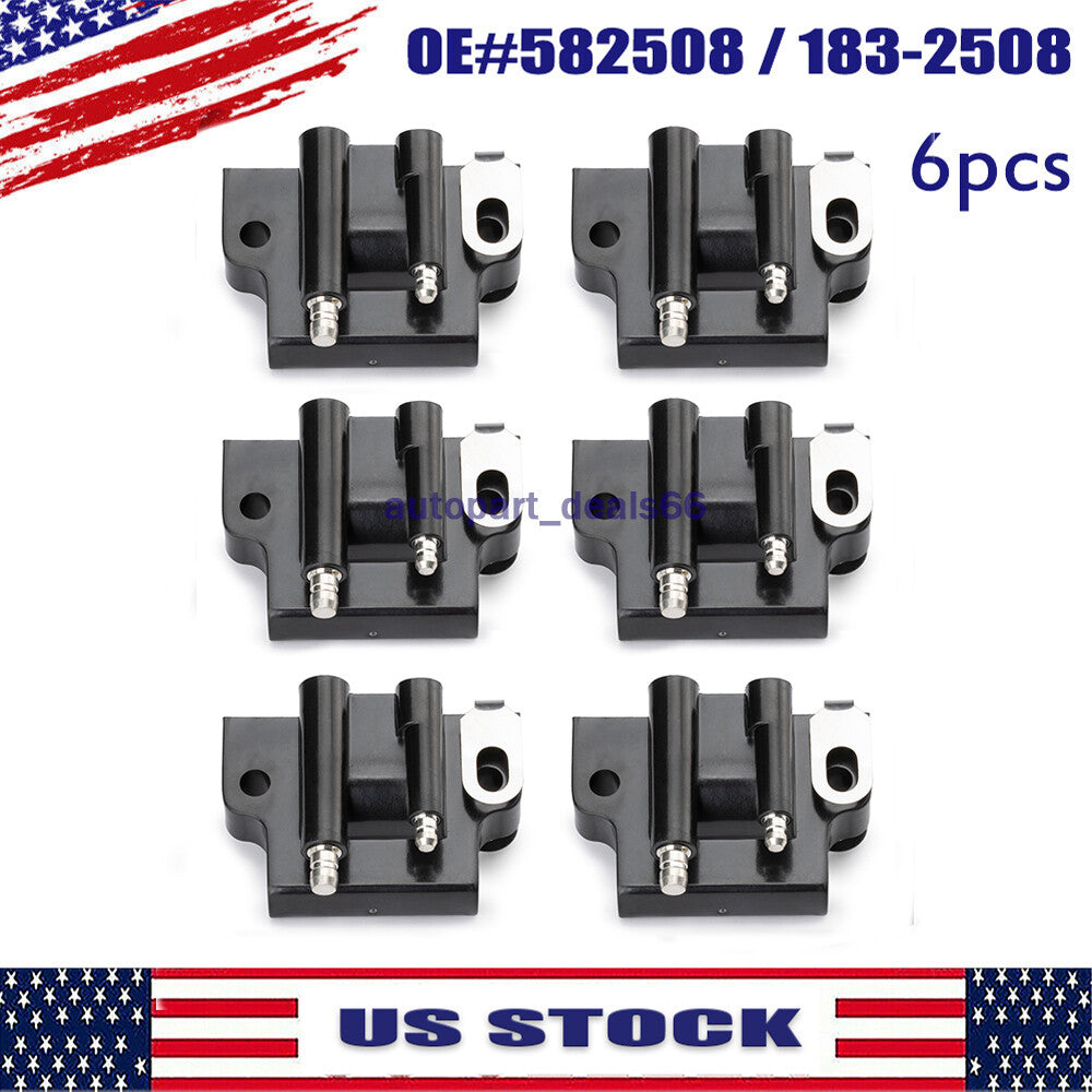 NEW 6PCS Ignition Coils for Johnson Evinrude 150-300HP Engines 582508 18-5179 Q
