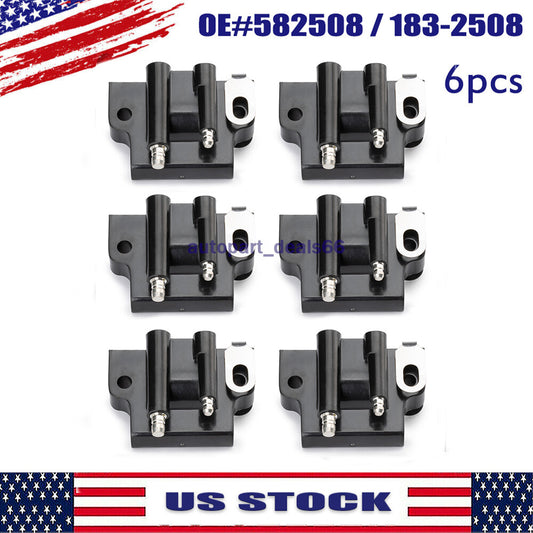 NEW 6PCS Ignition Coils for Johnson Evinrude 150-300HP Engines 582508 18-5179 Q