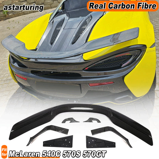 Fit for McLaren 540C 570S 2Door 15-19 Real Carbon Rear Trunk Spoiler Sport Wing