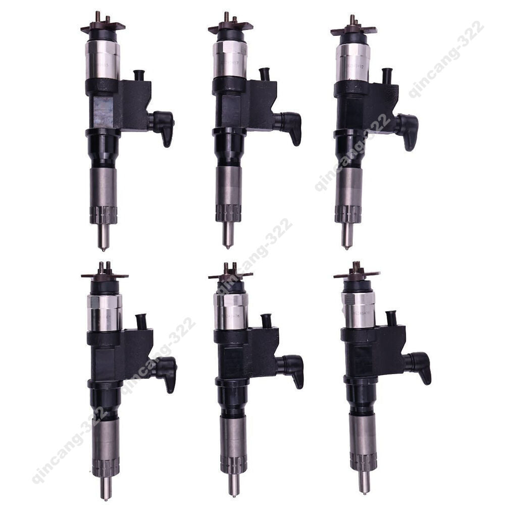 6Pack 095000-6384 8-97609790-4 Common Rail Injector for Isuzu 6HK1 7.8L Engine