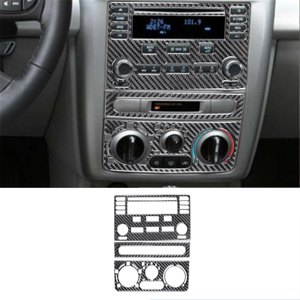 Red Carbon Fiber Front Center Cupholder Cover Trim for Lincoln for Navigator 2007-14 v
