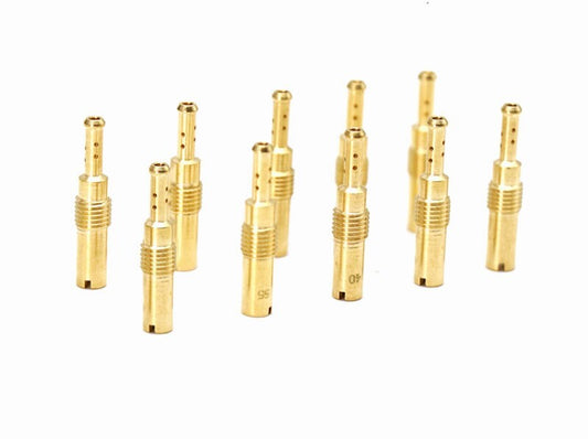 10-Piece Carburetor Slow Jet Pilot Jet Kit N424-21 #32-#55 for CVK K32-K55 Carbide Jet Q