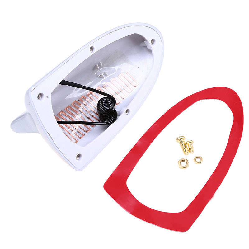 Car Auto Shark Fin Style Antenna Radio Signal Aerial with FM/AM Connection Cable Q