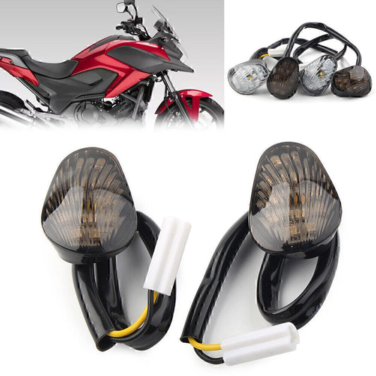 Smoke Flush Mount Amber Turn Signals Lights Fit for Yamaha YZF R1 02-08 R6 03-14 R6S Q