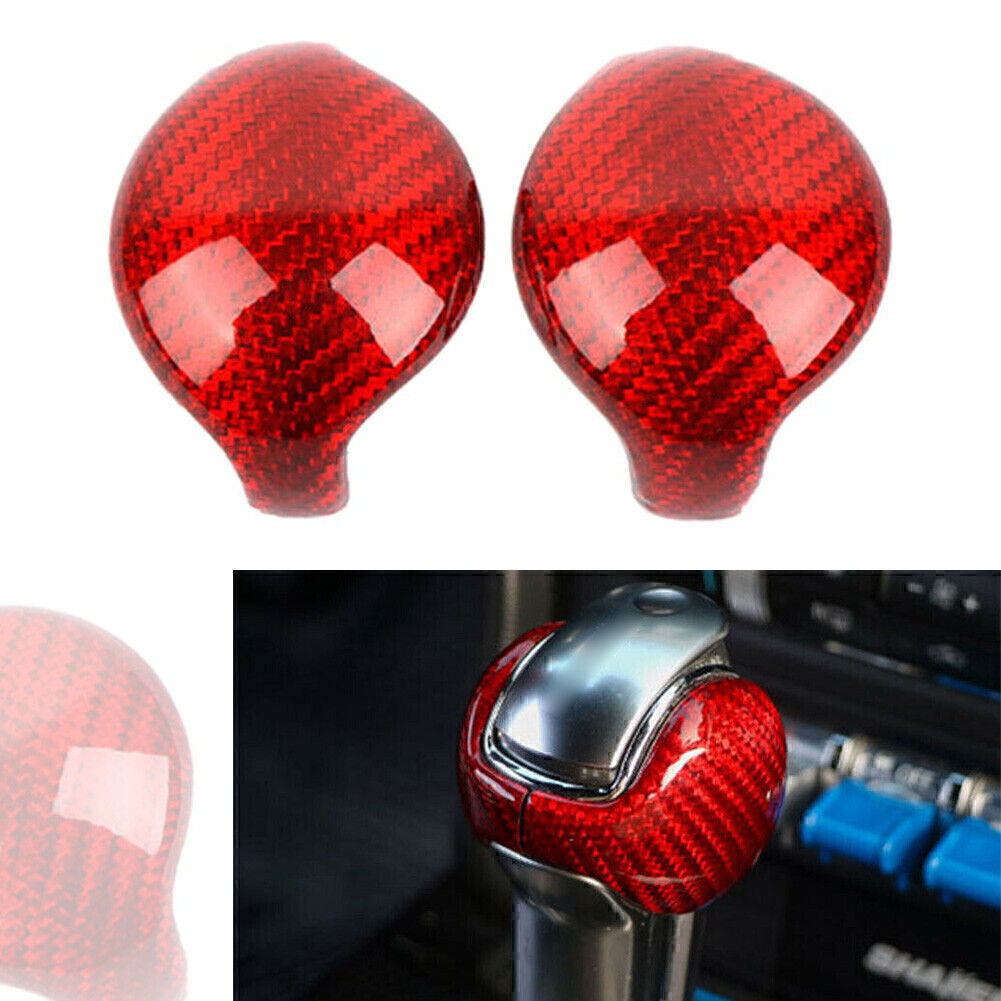 Carbon Fiber Interior Gear Shift Knob Trim Cover Fit for Ford for Mustang 2015-2019 2016