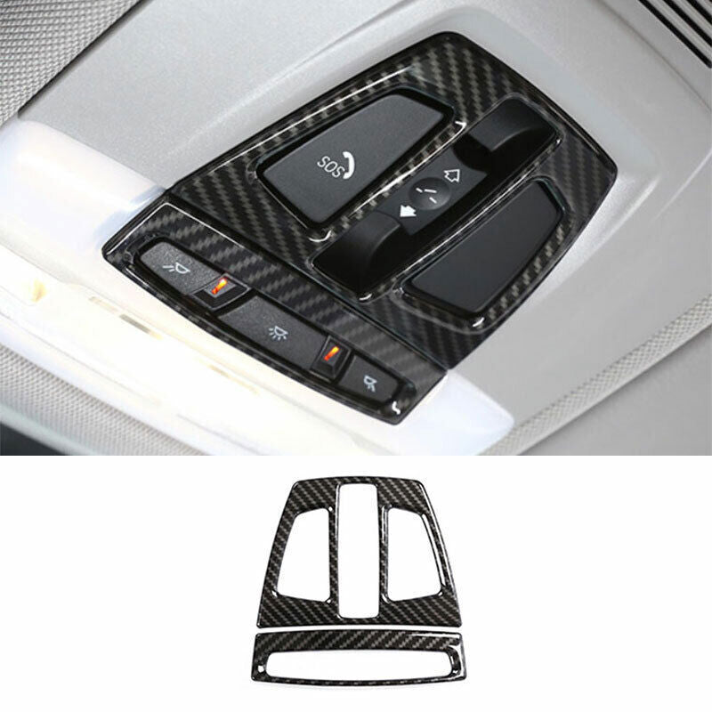 for BMW X1 F48 2016-2022 ABS Carbon Fiber Front Reading Light Lamp Frame Trim 2P