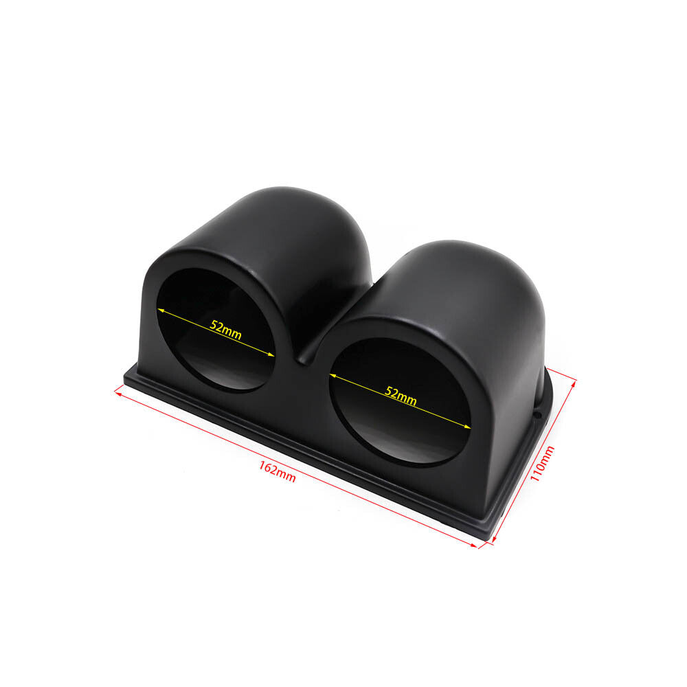 2 52mm Universal Black 2 Dual Hole Dash Gauge Pod Car Meter Mount Holder Cup Q