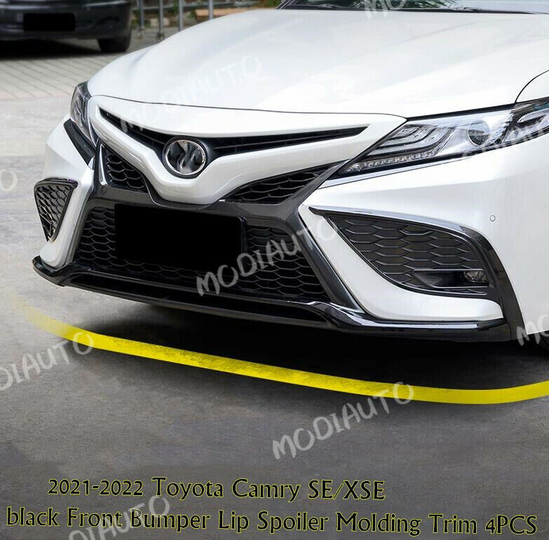 Black For 2021-2023 for Toyota for Camry SE/XSE Front Bumper Lip Spoiler Molding Cover4