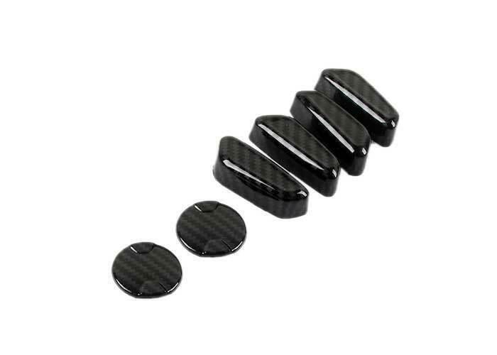 Fit for Ford Edge 2015-2021 Carbon Fiber Car for Seat Button Handle Cover Trim 6PCS