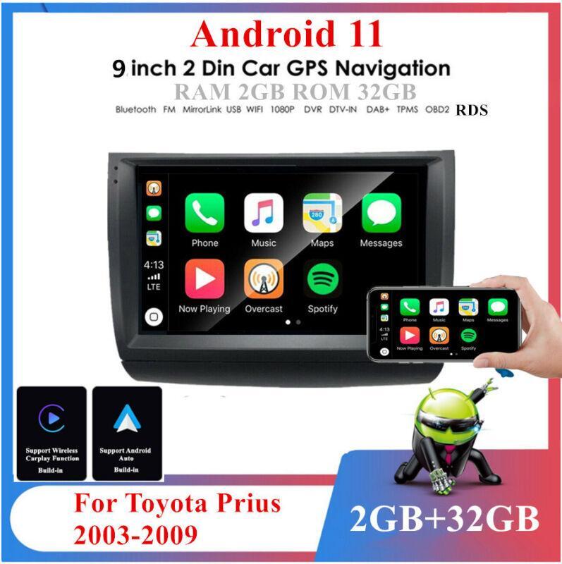 2GB+32GB for Prius 2003-2009 9-inch Android 11 Car Stereo Radio GPS Player n