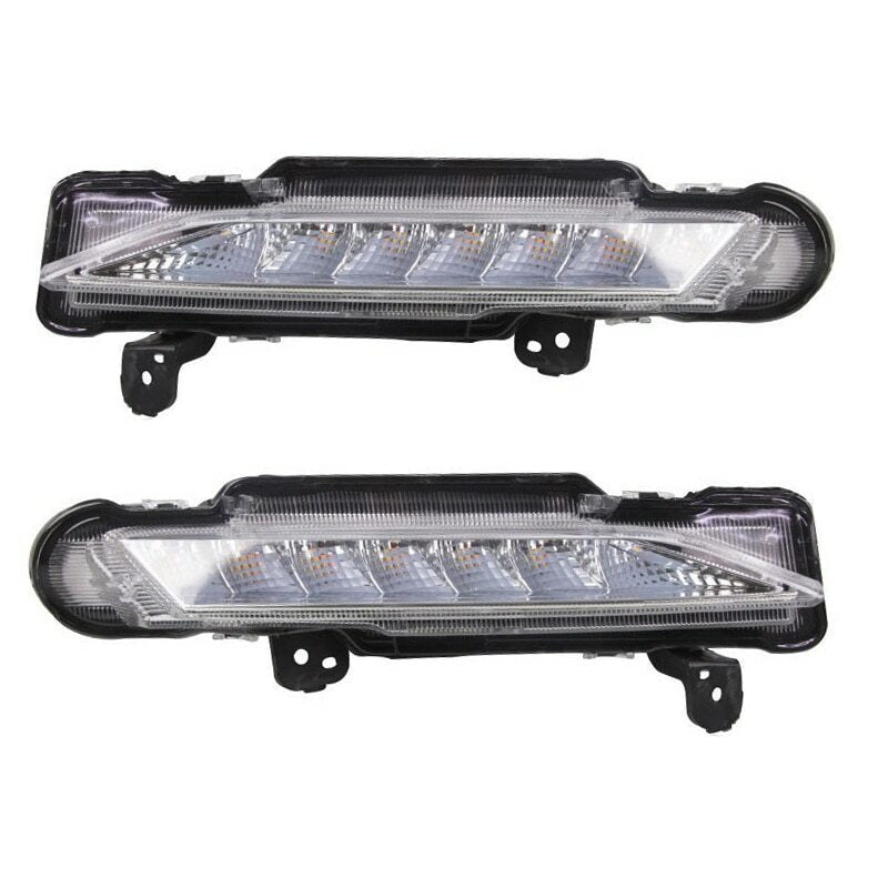 A pair of front DRL daytime running lights and fog lights are applicable to 2017-2019 for Toyota Yaris
