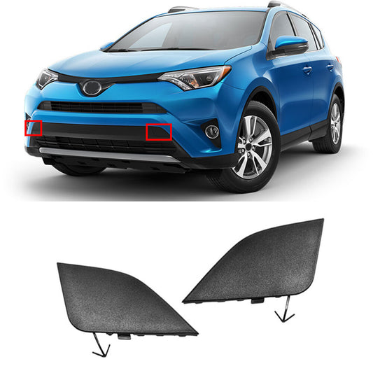 2x Front Left Right Bumper Tow Hook Eye Cover Cap Fit For 16-18 for Toyota RAV4 Q