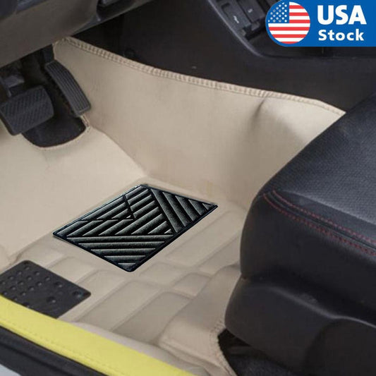Black PVC Car Floor Carpet Pad Foot Mat Pedal Patch Cover Car Foot Pad Car Mat Q