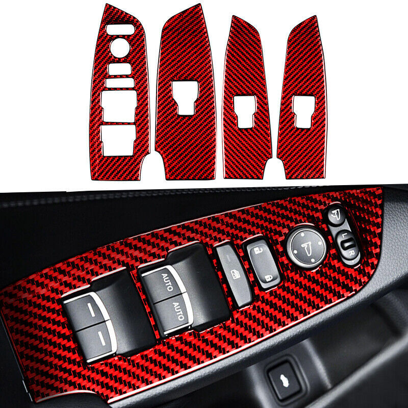 Carbon fiber window switch panel cover trim suitable for Honda Accord 2018 - 2021