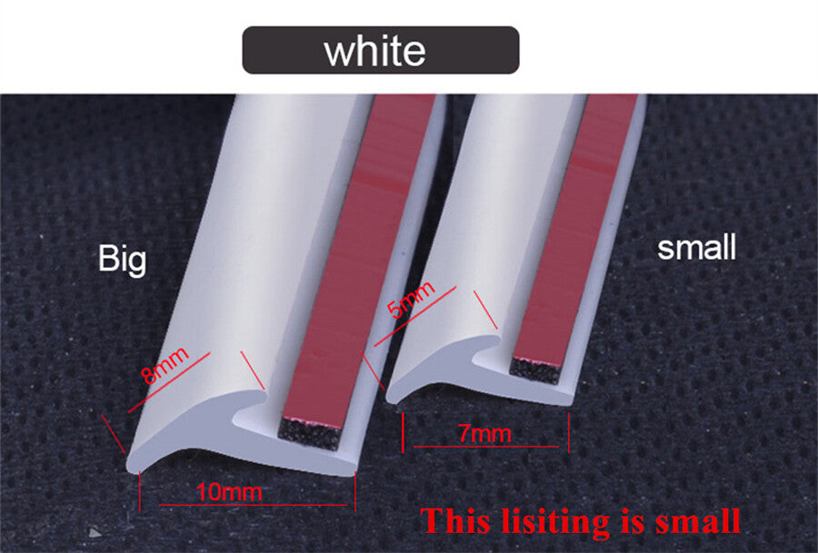 Car Sealing Strip T-Type Weatherstrip Edge Trim Accessories Fit For Front bumper