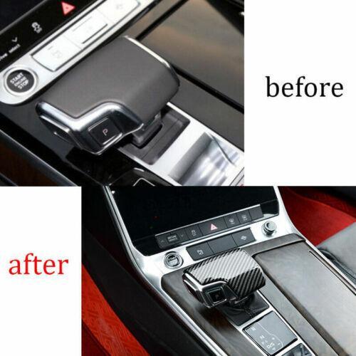 Carbon fiber center console gear shift cover trim for Audi for A8 2022 - 2024