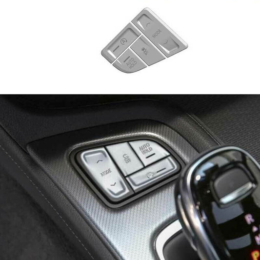 for Cadillac CT5 2020-2024 Silver Central Console Multimedia Button Cover 4PCS