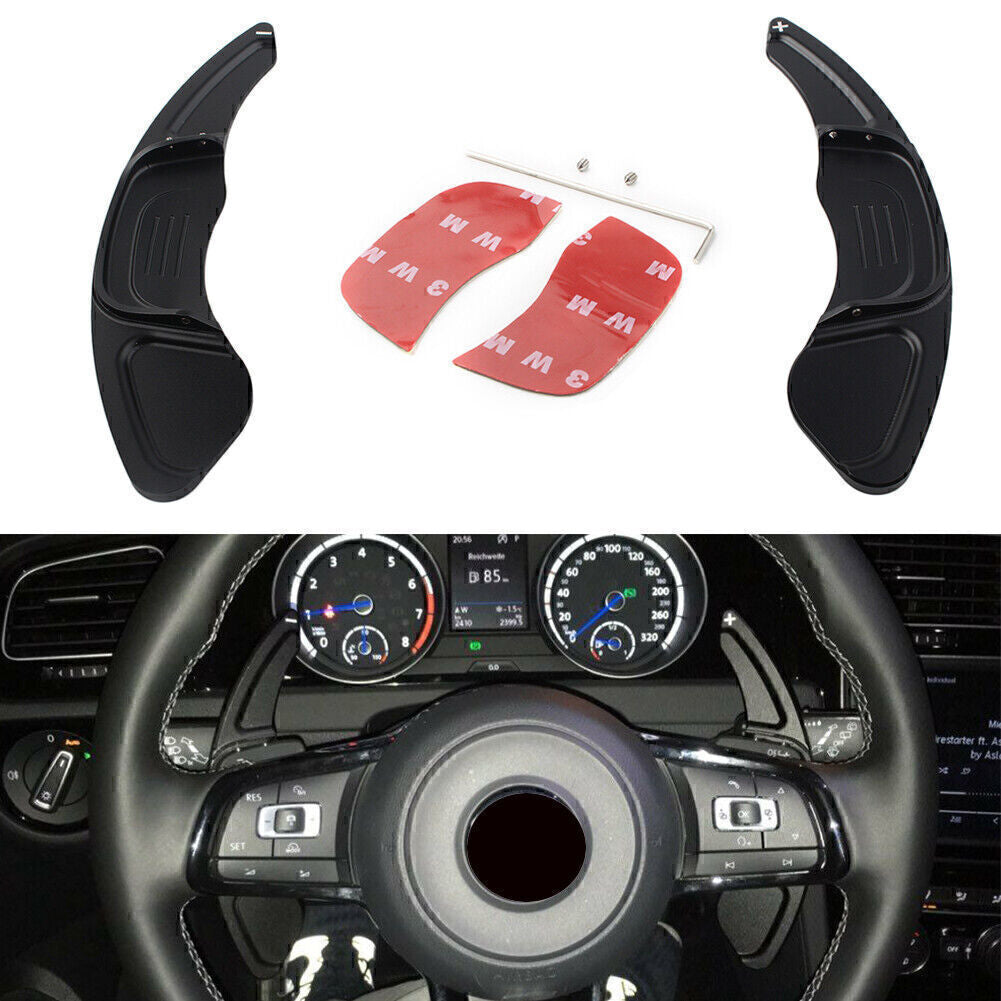 Car Steering Wheel Paddle Shifters Extension Fit for VW for GOLF 7 2015-GTI R MK7 Black