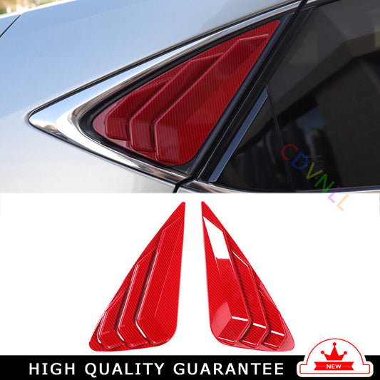 Side Vent Window Scoop Louver Cover Trim for Lexus NX 2015-2020 Red Carbon Fiber