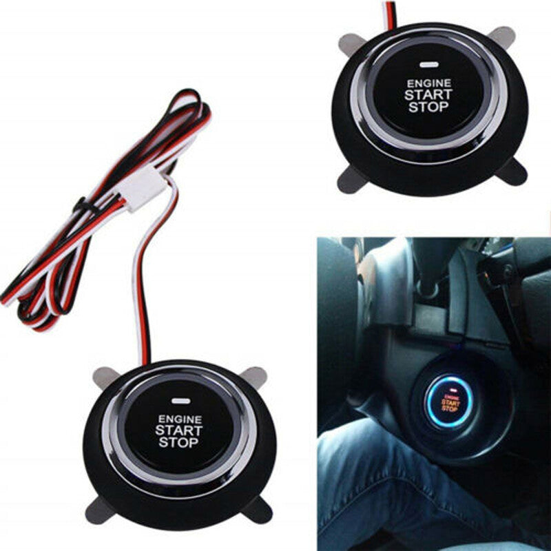 12V car ignition switch, engine start button, keyless entry starter assembly - n