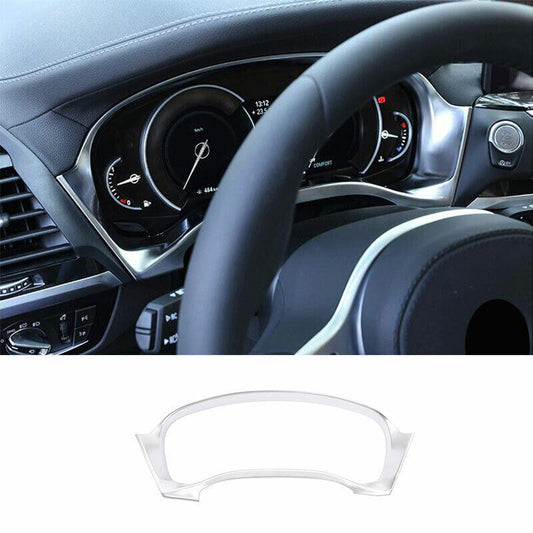 for BMW X3 G01 2018-2021 ABS Silver Instrument Dashboard Frame Decor Cover Trim
