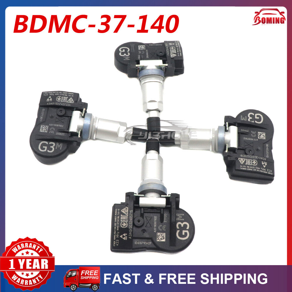 New 4pcs Tire Sensors BHB637140A TPMS 433MHz Set for Mazda MX-5 Miata BBP337140A