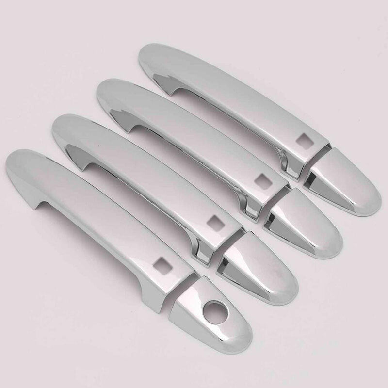 for Hyundai Santa Fe 2013-2018 Chrome for Smart Holes Side Door Handle Cover Trim
