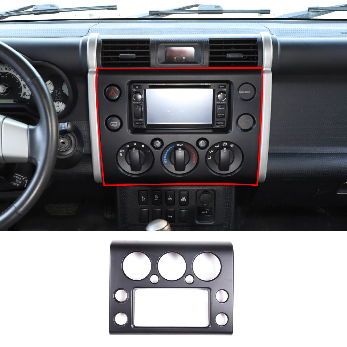 Red Carbon Fiber Steering Wheel Volume Button Cover Trim for Corvette C7 2014-19- v