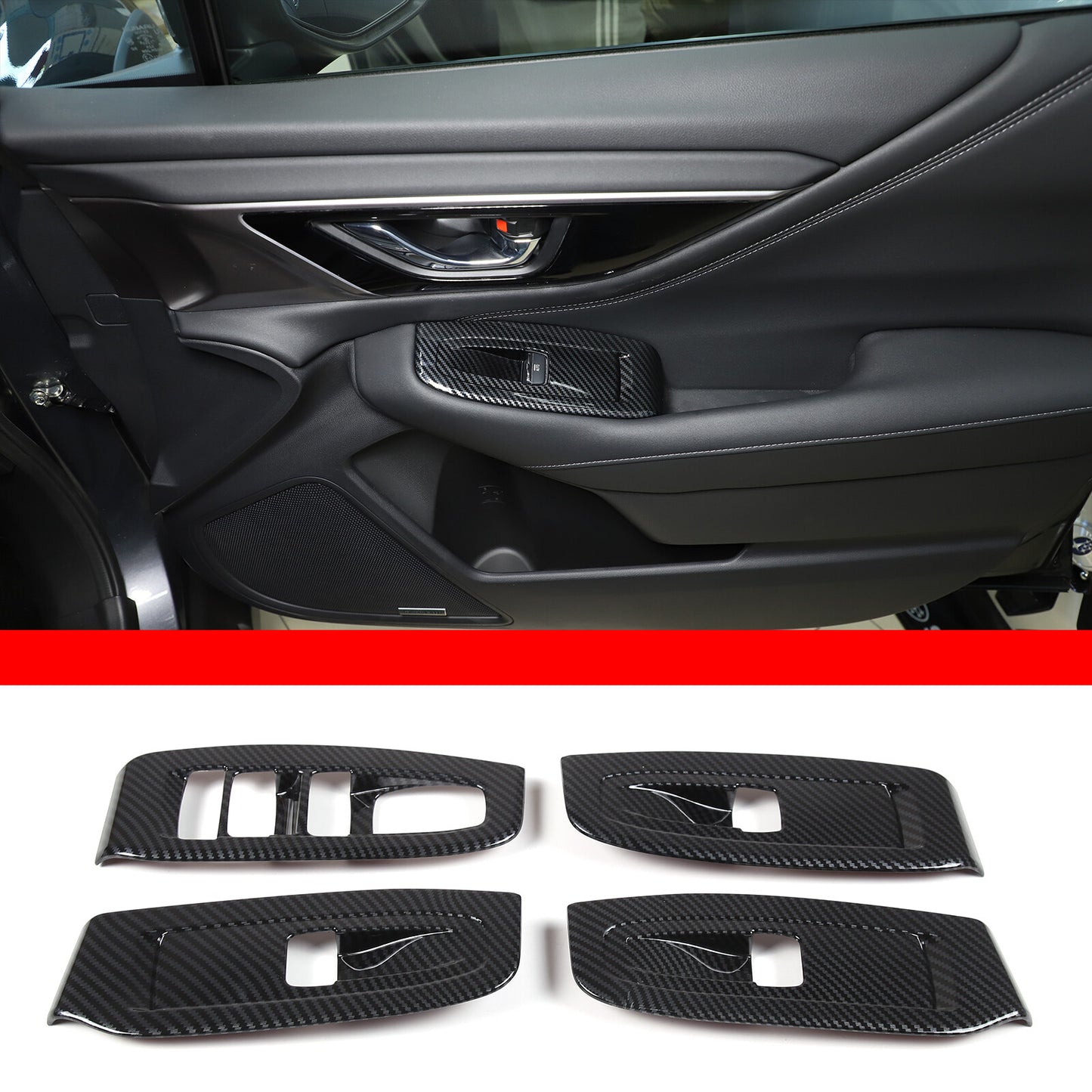 Red Engine Bracket Shock Panel Cover Trim for Corvette C8 Z51 Z06 2020-24- v
