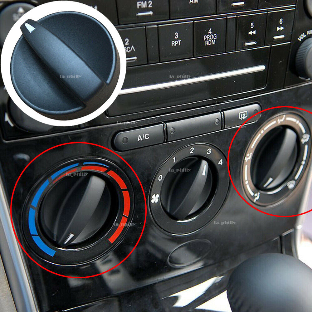 A/C Fan Speed Control Knob Switch Fit For 2006-2008 for Mazda GV2W61195 Black Q