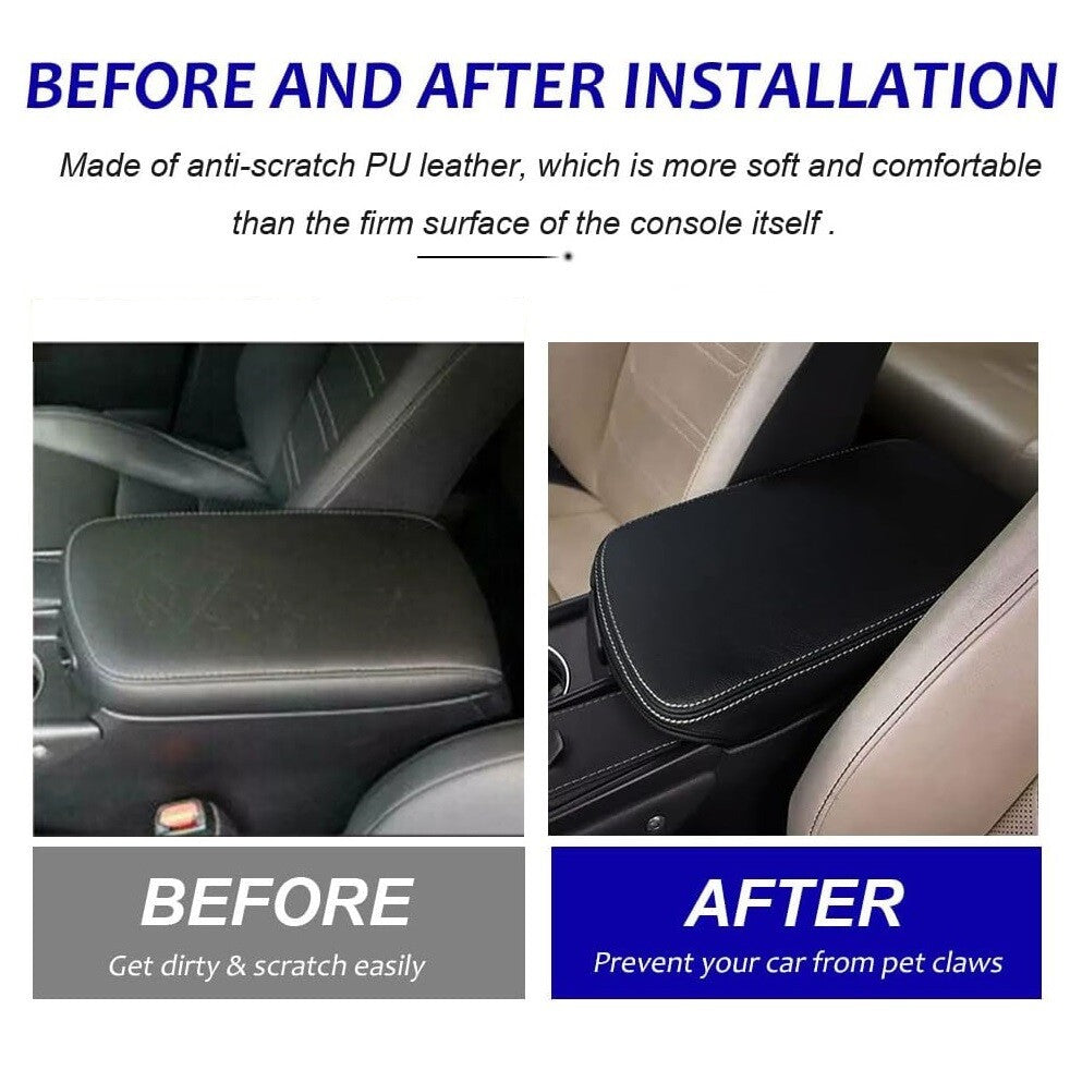 Black for 2018-2021 for Lexus NX300 SUV Leather Car Center Console Cover Armrest Cover - n