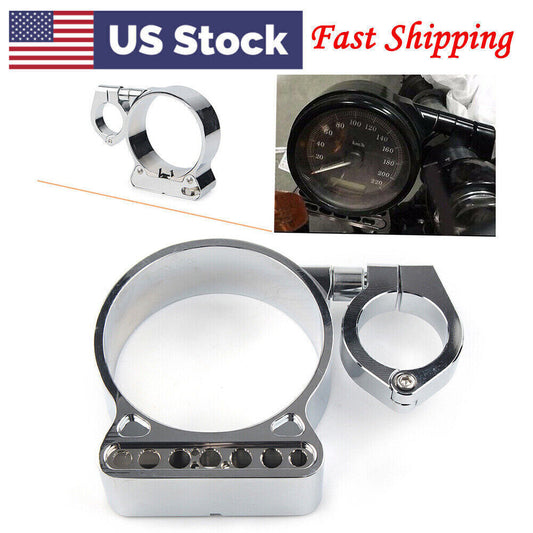 39mm/16 Side Mount Speedo Relocation Bracket for Harley Sportster 04-14 Chrome